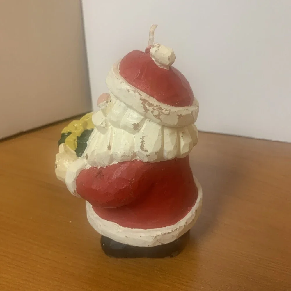 Vintage Santa Christmas Candle Unused 6”x 4”